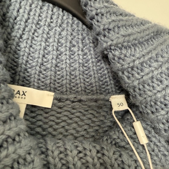 Brax Brian Cable knit Turtleneck Sweater NEW Wool Blend Size Large 50 Blue NWT - Picture 5 of 8